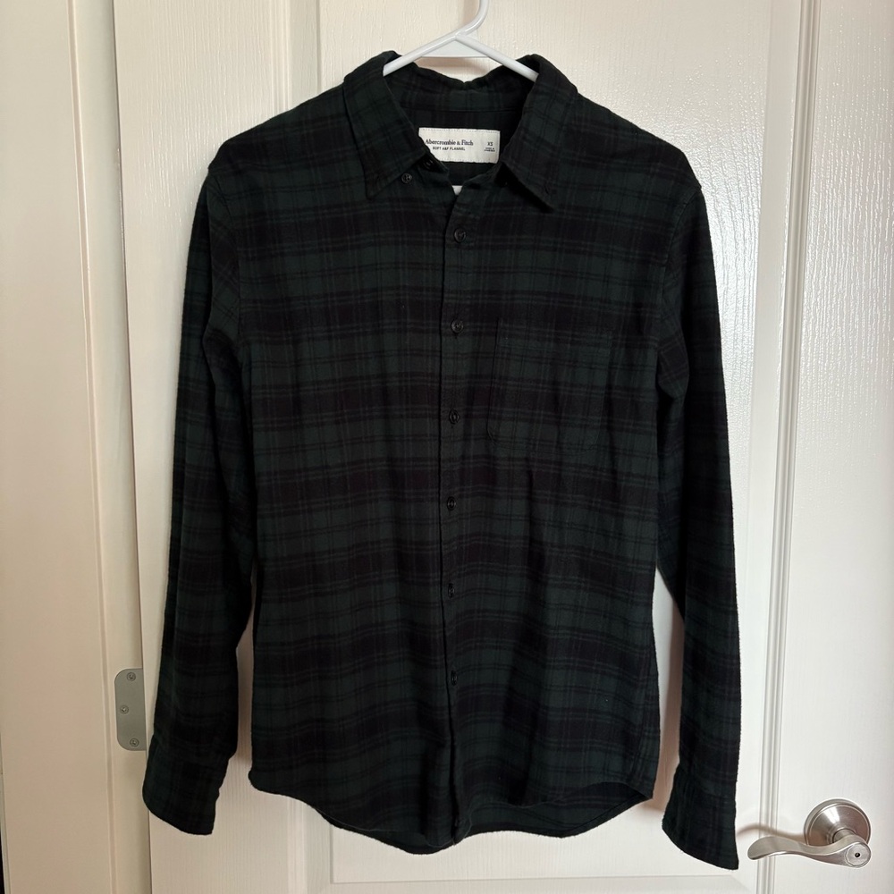 Abercrombie & Fitch Green Plaid Flannel